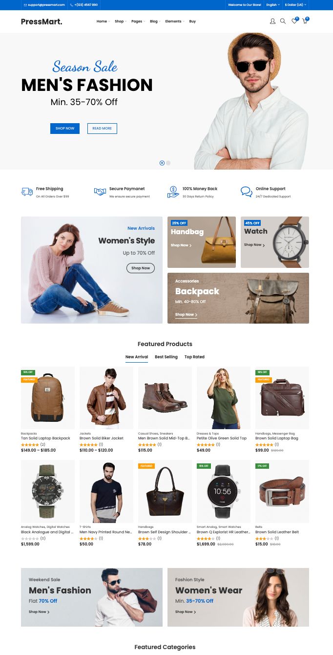 PressMart Fashion E-Store